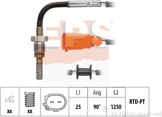 MDR EPS-1220 280 - Датчик, температура выхлопных газов autodnr.net