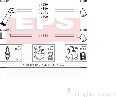 MDR EPS-1499 120 - Комплект проводів запалювання autocars.com.ua