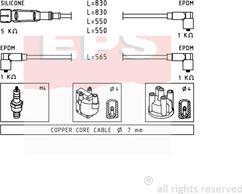 MDR EPS-1499 159 - Комплект проводів запалювання autocars.com.ua