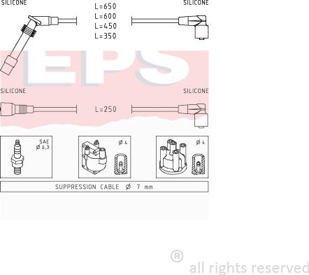 MDR EPS-1499 199 - Комплект проводів запалювання autocars.com.ua