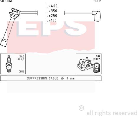 MDR EPS-1499 239 - Комплект проводів запалювання autocars.com.ua