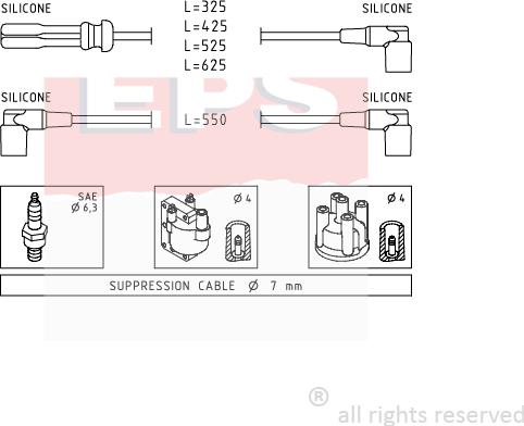 MDR EPS-1500 372 - Комплект проводов зажигания autodnr.net