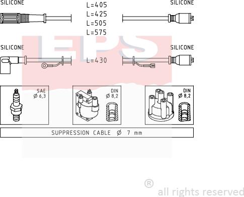 MDR EPS-1500 466 - Комплект проводов зажигания autodnr.net