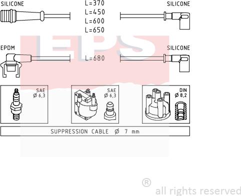 MDR EPS-1500 539 - Комплект проводів запалювання autocars.com.ua