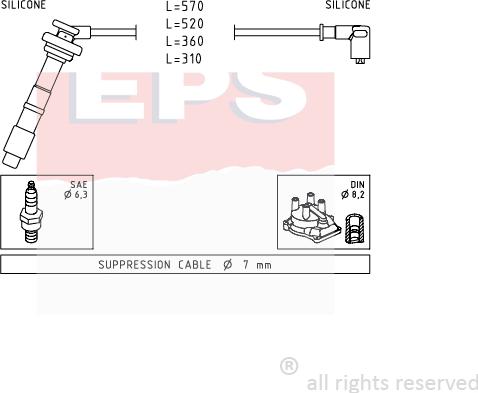 MDR EPS-1500 608 - Комплект проводов зажигания autodnr.net