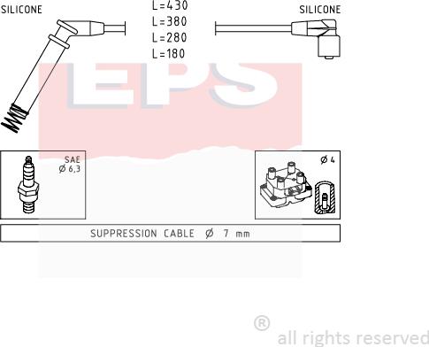 MDR EPS-1500 634 - Комплект проводів запалювання autocars.com.ua