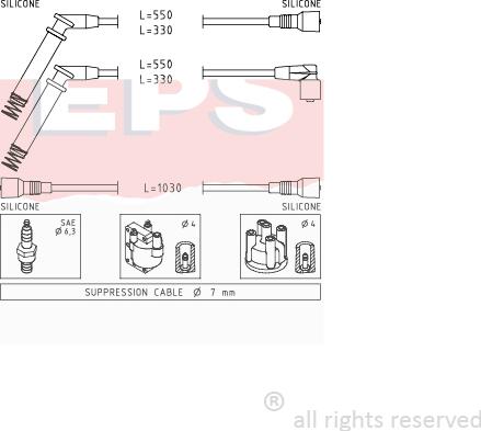 MDR EPS-1500 689 - Комплект проводів запалювання autocars.com.ua