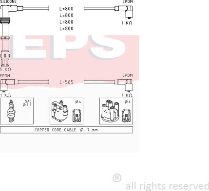 MDR EPS-1500 737 - Комплект проводів запалювання autocars.com.ua