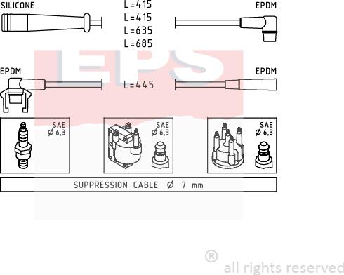 MDR EPS-1500 801 - Комплект проводов зажигания autodnr.net