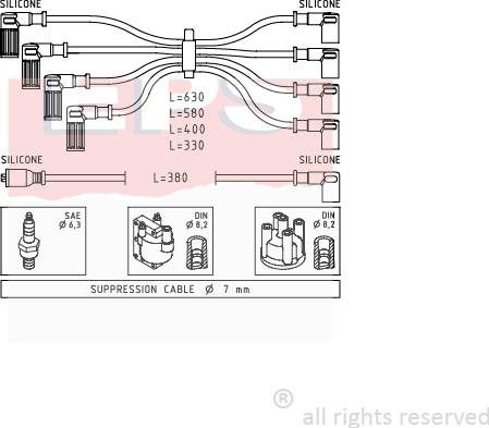 MDR EPS-1500 808 - Комплект проводов зажигания autodnr.net