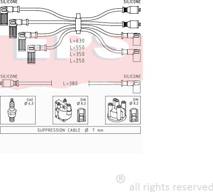 MDR EPS-1500 815 - Комплект проводов зажигания autodnr.net