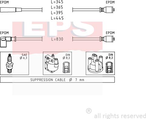 MDR EPS-1500 839 - Комплект проводів запалювання autocars.com.ua