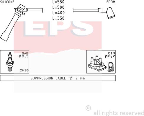 MDR EPS-1501 231 - Комплект проводів запалювання autocars.com.ua