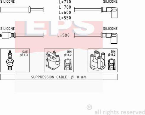 MDR EPS-1501 281 - Комплект проводів запалювання autocars.com.ua