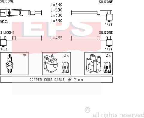 MDR EPS-1501 364 - Комплект проводів запалювання autocars.com.ua