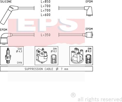 MDR EPS-1501 407 - Комплект проводов зажигания autodnr.net