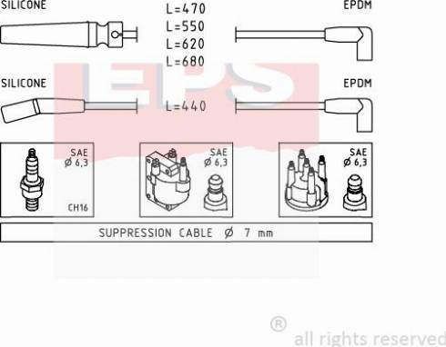 MDR EPS-1501 433 - Комплект проводов зажигания autodnr.net