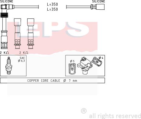 MDR EPS-1501 491 - Комплект проводів запалювання autocars.com.ua