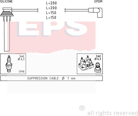 MDR EPS-1501 507 - Комплект проводов зажигания autodnr.net