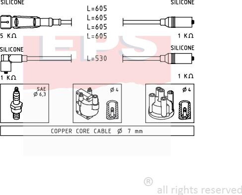 MDR EPS-1501 549 - Комплект проводів запалювання autocars.com.ua