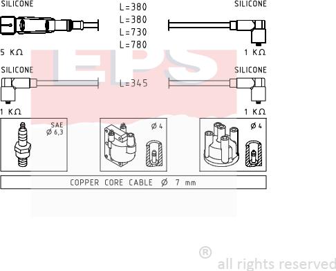 MDR EPS-1501 569 - Комплект проводів запалювання autocars.com.ua