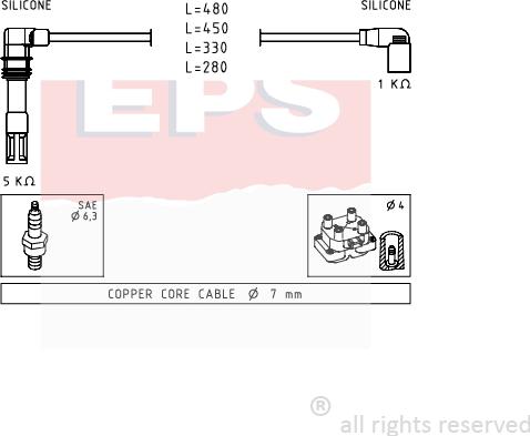 MDR EPS-1501 575 - Комплект проводов зажигания autodnr.net