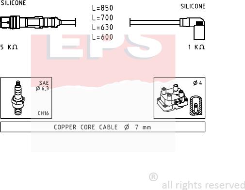 MDR EPS-1501 601 - Комплект проводов зажигания autodnr.net