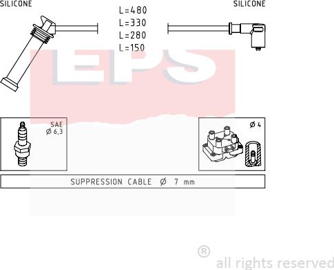 MDR EPS-1501 614 - Комплект проводов зажигания autodnr.net