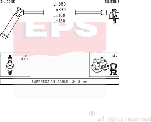MDR EPS-1501 619 - Комплект проводов зажигания autodnr.net