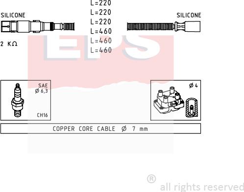 MDR EPS-1501 643 - Комплект проводов зажигания autodnr.net