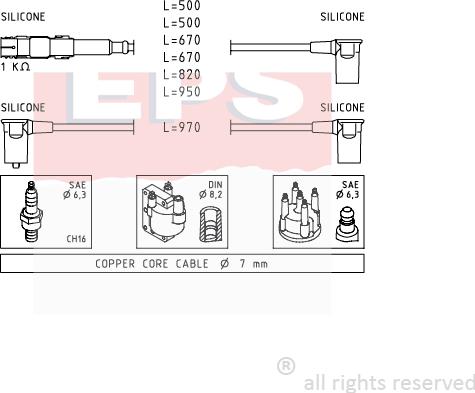 MDR EPS-1501 657 - Комплект проводів запалювання autocars.com.ua