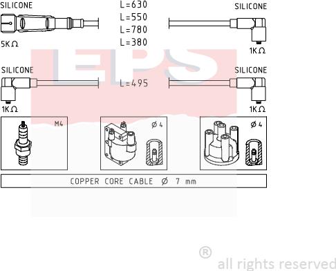 MDR EPS-1501 660 - Комплект проводів запалювання autocars.com.ua