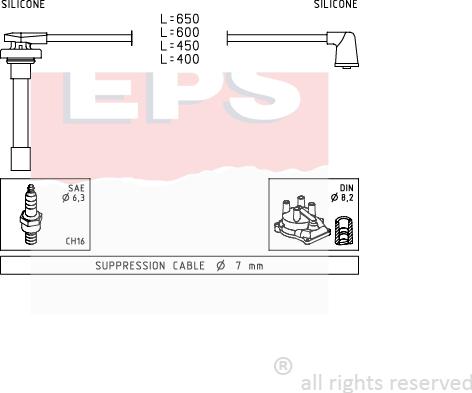 MDR EPS-1501 714 - Комплект проводів запалювання autocars.com.ua