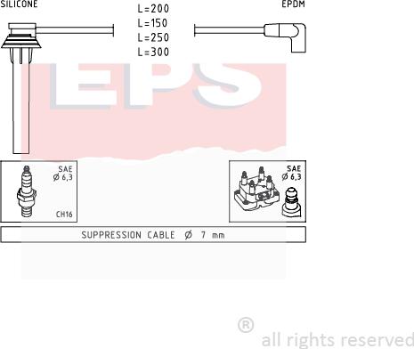 MDR EPS-1501 719 - Комплект проводов зажигания autodnr.net