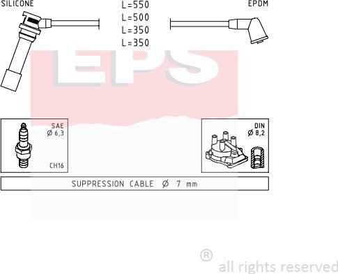 MDR EPS-1501 738 - Комплект проводов зажигания autodnr.net