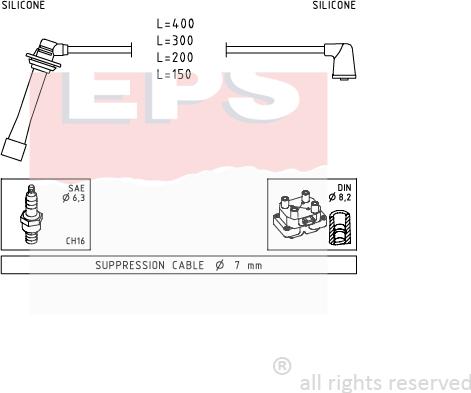 MDR EPS-1501 745 - Комплект проводов зажигания autodnr.net