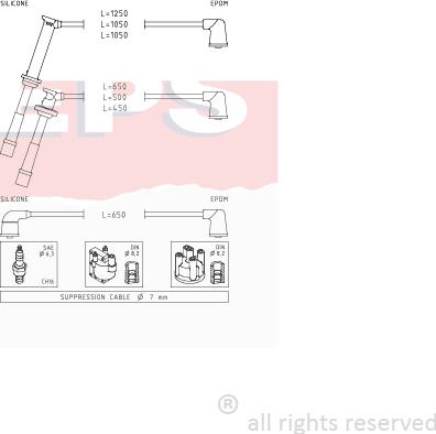 MDR EPS-1501 760 - Комплект проводів запалювання autocars.com.ua