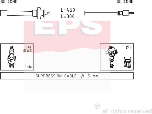 MDR EPS-1501 764 - Комплект проводов зажигания autodnr.net