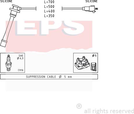 MDR EPS-1501 792 - Комплект проводів запалювання autocars.com.ua