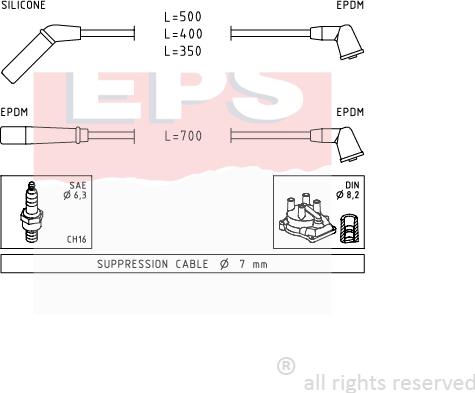 MDR EPS-1501 823 - Комплект проводів запалювання autocars.com.ua