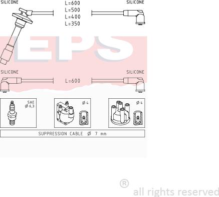 MDR EPS-1501 879 - Комплект проводів запалювання autocars.com.ua