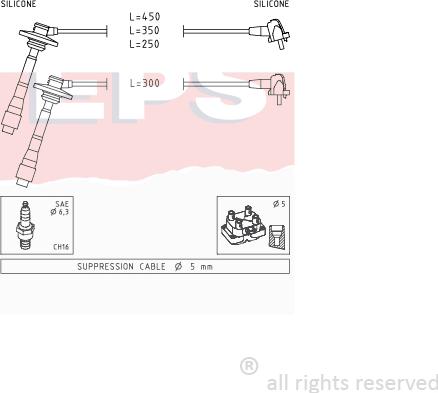 MDR EPS-1501 880 - Комплект проводів запалювання autocars.com.ua