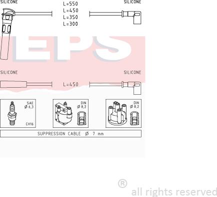 MDR EPS-1501 888 - Комплект проводів запалювання autocars.com.ua