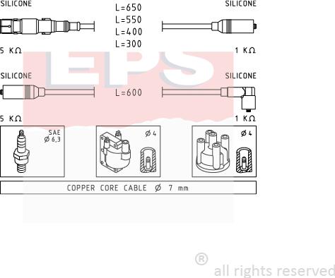 MDR EPS-1501 932 - Комплект проводів запалювання autocars.com.ua