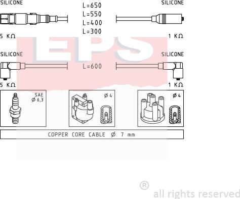 MDR EPS-1501 933 - Комплект проводів запалювання autocars.com.ua