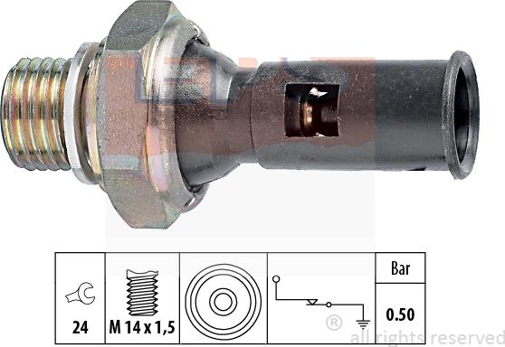 MDR EPS-1800 056 - Датчик, тиск масла autocars.com.ua