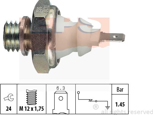 MDR EPS-1800 058 - Датчик, тиск масла autocars.com.ua