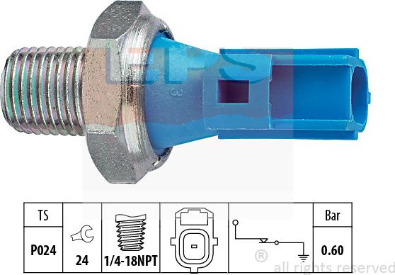 MDR EPS-1800 147 - Датчик, тиск масла autocars.com.ua