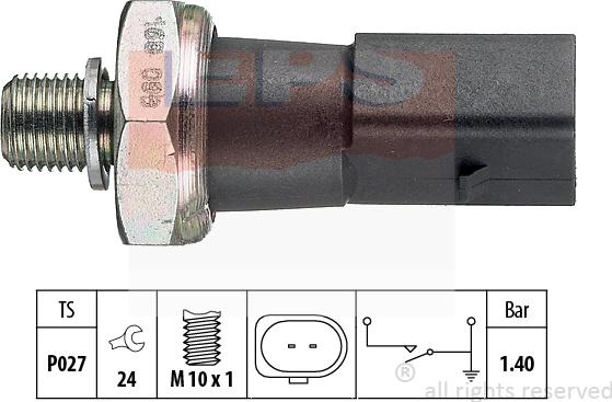 MDR EPS-1800 168 - Датчик, тиск масла autocars.com.ua