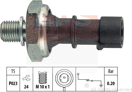 MDR EPS-1800 170 - Датчик, тиск масла autocars.com.ua